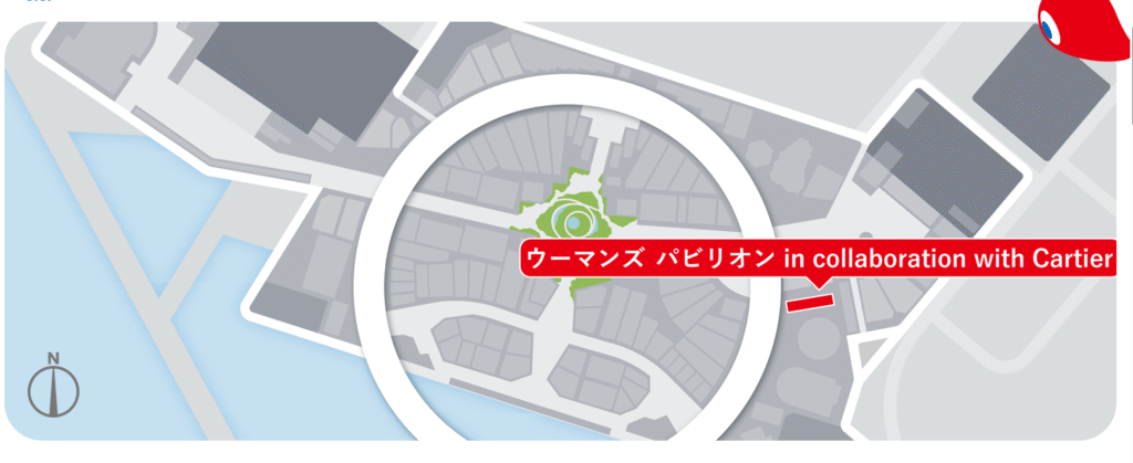 ウーマンズパビリオンの場所